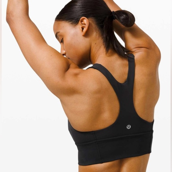 Lululemon Wunder Train Long-Line Bra–Black Sz 4 Like New | Medium Support | - Picture 1 of 7